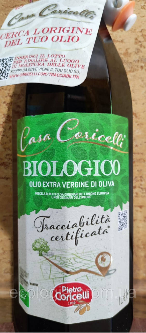 Масло оливковое CASA CORICELLI BIOLOGICO Pietro Coricelli extra vergine 1л Италия - фото 4 - id-p1853880429