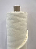 Кремовая скатертная льняная ткань,100% лен
