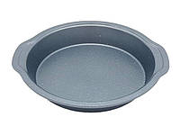 Форма для випічки пирога в духовці кругла Деко для запікання з тефлоновим покриттям D 26 cm H 5 cm