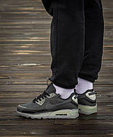 Мужские кроссовки Nike Air Max 90 x Terrascape (тёмно-серые с чёрным) крутые спортивные весенние кроссы I1204 41