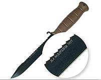 Військовий ніж Glock FM81 Flat Dark Earth з пилою, фото 4