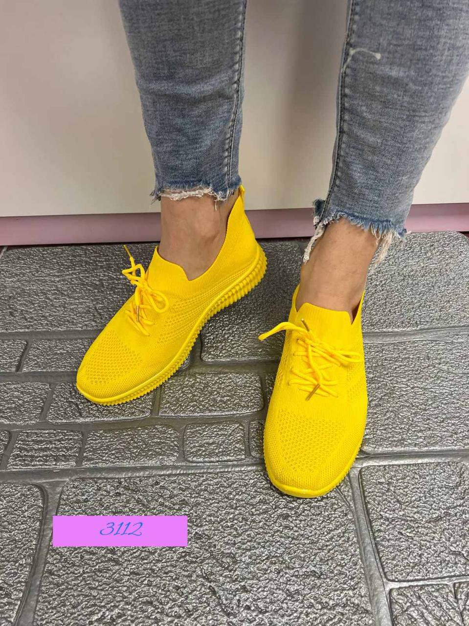 Жіночі кросівки жовті сіточка 36 р