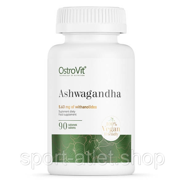 Натуральна добавка OstroVit Vege Ashwagandha, 90 таблеток