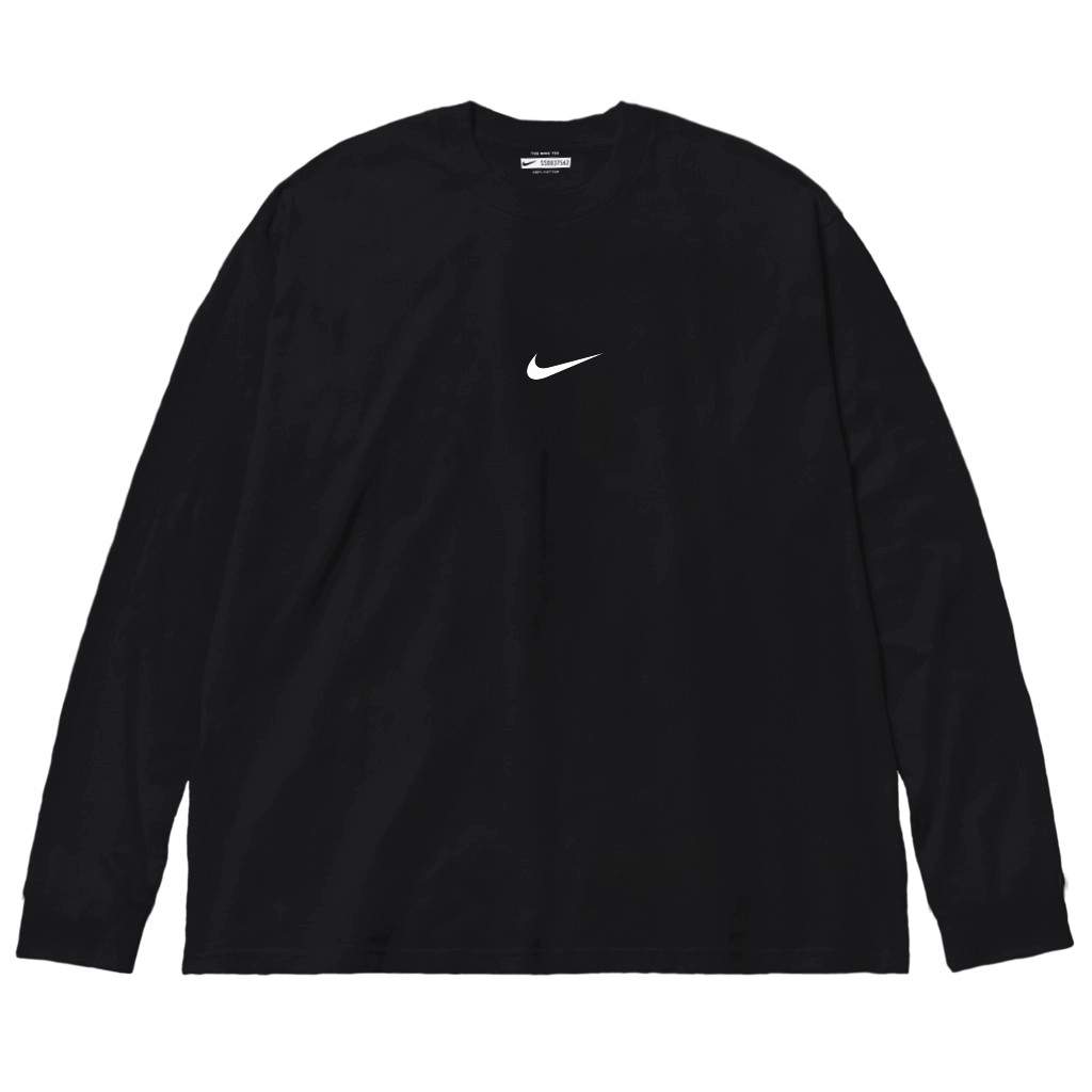 Чорний лонгслів Nike Logo Minimal унісекс Найк