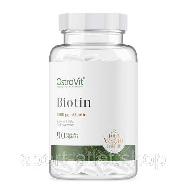 Вітаміни та мінерали OstroVit Vege Biotin, 90 вегакапсул ТЕРМІН 01.25
