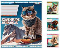 Зошити А5/18 лінія 1В Adventure animals, зошит учнів. 25 шт. в уп. 766337 766337