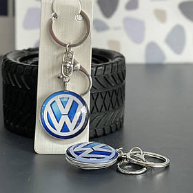 Брелок скляний автомобільний "Volkswagen", круглий, Брелок автомобильнный "Фольсваген"