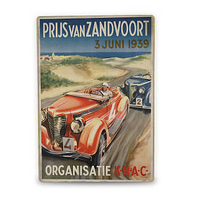 Дерев'яний Постер Red car