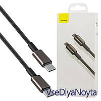 Кабель Baseus Tungsten Gold Fast Charging Data Cable Type-C to Type-C 100W 2m Black (CATWJ-A01)