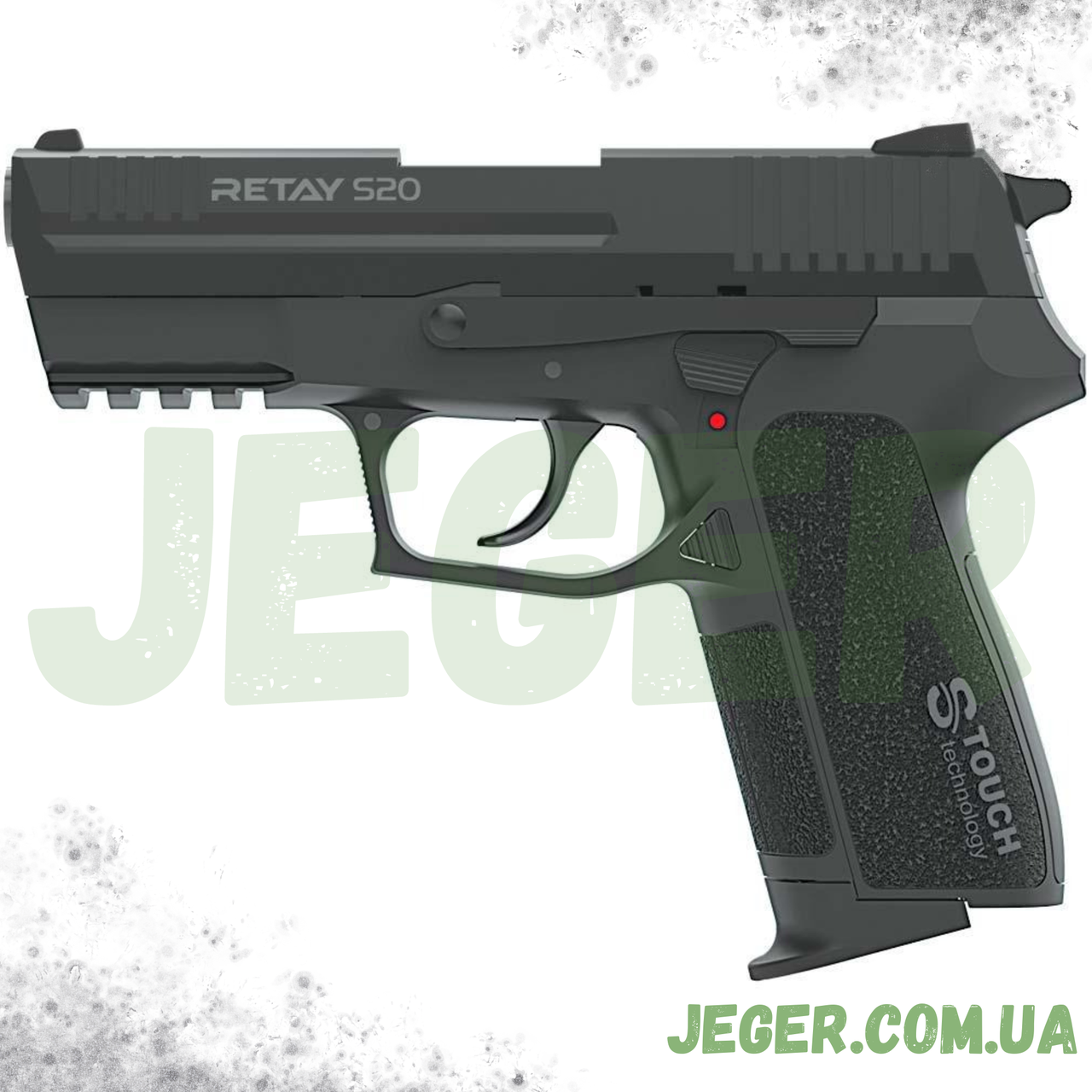 Стартовий сигнальний пістолет Retay S20 Black 9мм, Сигнально шумовий пістолет Retay S20 Black для самооборони