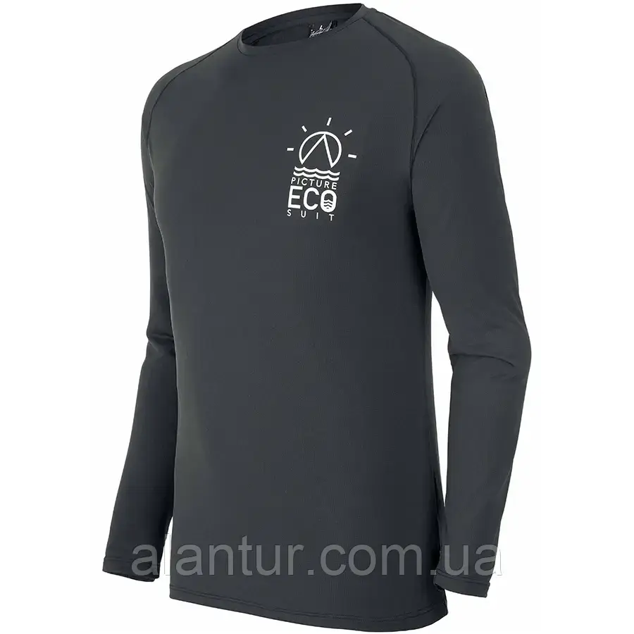 Picture Organic реглан Damien чорний XL для водних видів спорту, UVPF 40, швидко сохне, фото 1