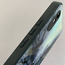 Чохол для Xiaomi Redmi 9A мармуровий чохол із захистом камери на телефон сяомі редмі 9а чорний q7k, фото 4