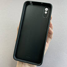 Чохол для Xiaomi Redmi 9A мармуровий чохол із захистом камери на телефон сяомі редмі 9а чорний із синім q7k, фото 3