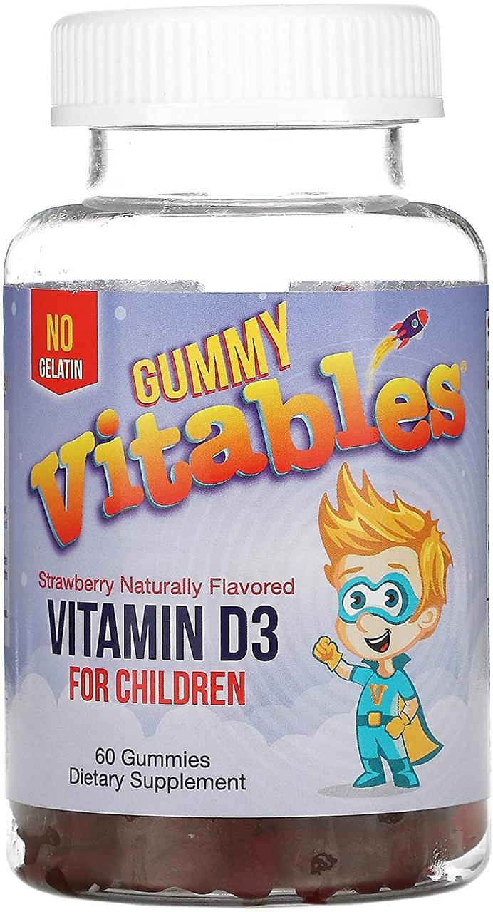 Вітамін D3 для дітей Vitables Vitamin D3 for Children 60 Vegetarian Gummies (Strawberry)