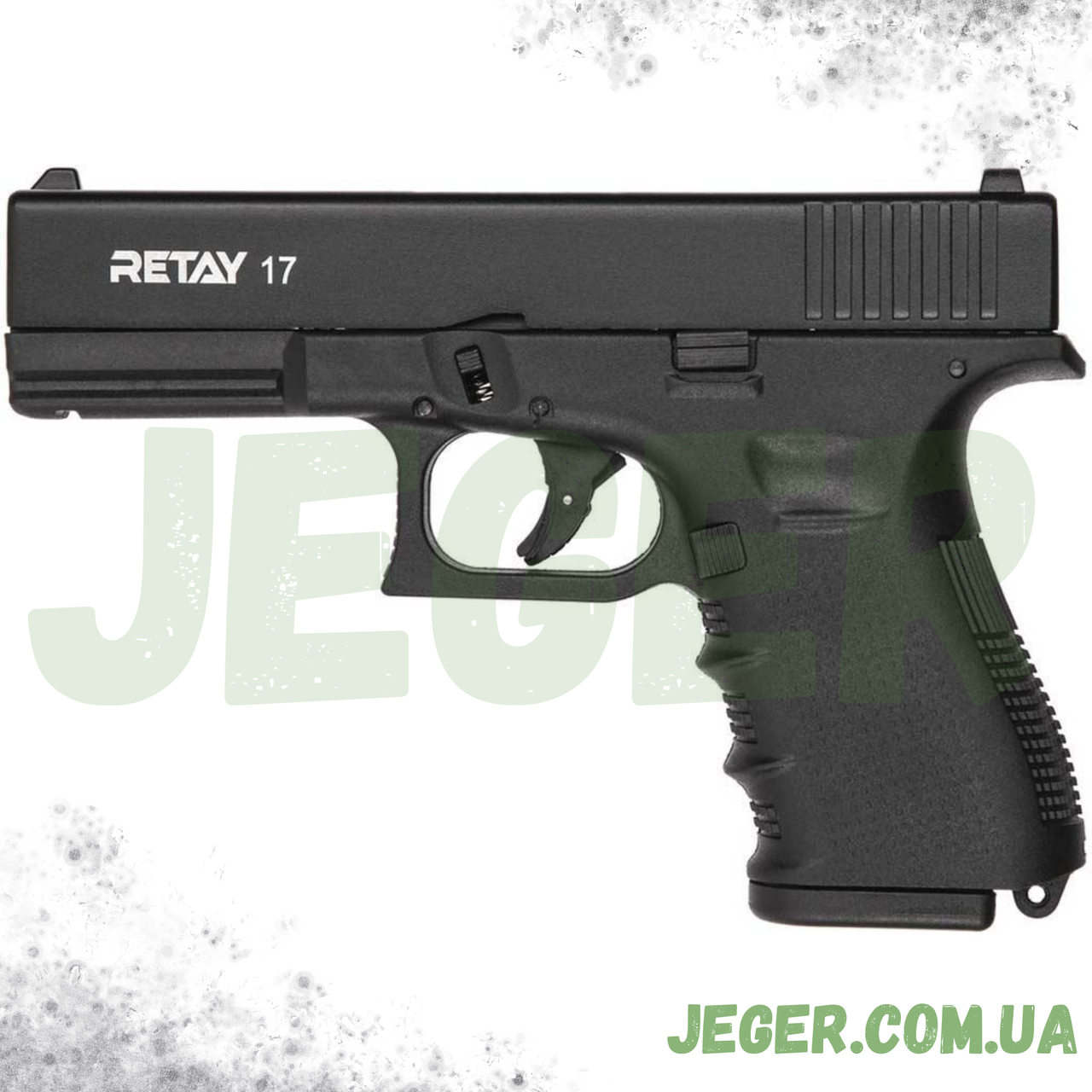 Стартовий сигнальний пістолет Retay G17 Black 9мм, Сигнально шумовий пістолет Retay G17 Black для самооборони