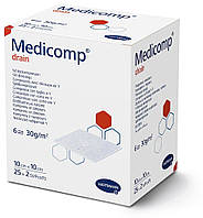 Medicomp® drain 10 х 10 см (2х25шт) - салфетки стерильные с надрезом, из нетканого материала