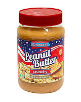 Арахисовая паста БЕЗ ПАЛЬМОВОГО МАСЛА Bon Nutts Penut Butter Crunchy 340г Франция