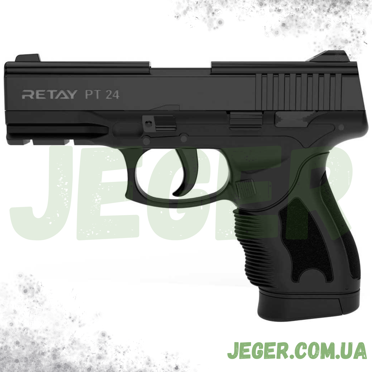 Стартовий сигнальний пістолет Retay PT24 Black 9мм, Сигнально шумовий пістолет Retay PT24 Black для самооборони
