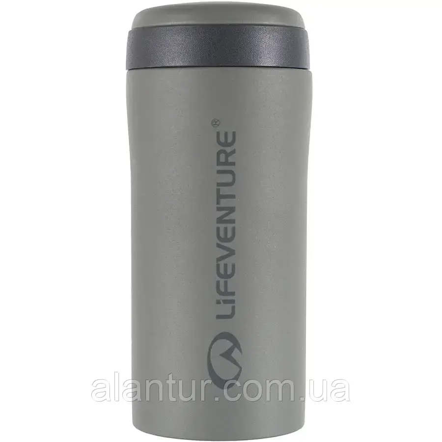 Термокружка Lifeventure 300 мл з вакуумною ізоляцією, сірий матовий корпус, фото 1