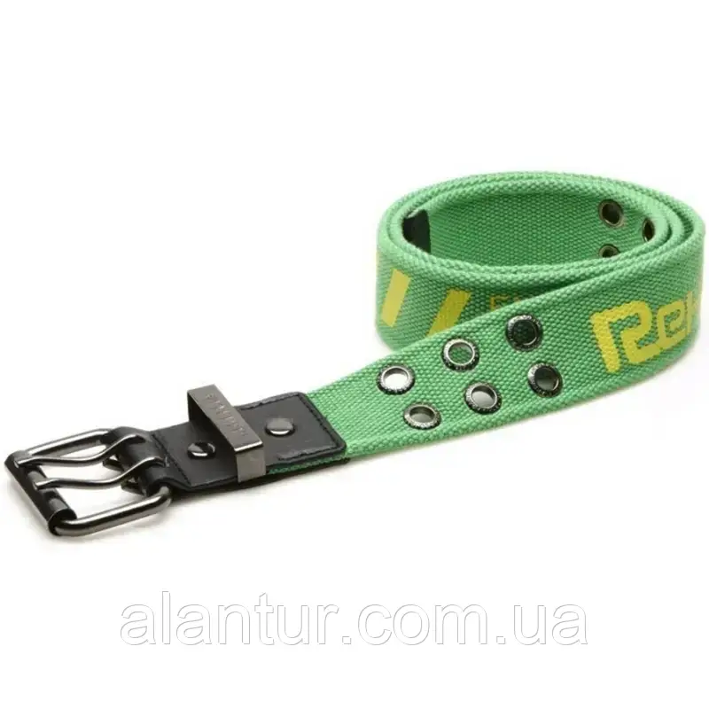 Ремінь Rehall Buckle 115 см зелено-жовтий для активного відпочинку з металевою пряжкою