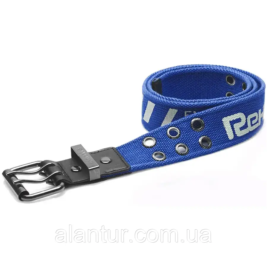 Rehall Buckle 115 см - молодіжний ремінь з металевою пряжкою, синій