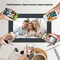 Цифрова фоторамка WiFi 10 дюймів Photo Frame FRAMEO електронна рамка для фото із сенсорним дисплеєм і пам'яттю, фото 6