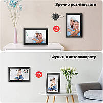 Цифрова фоторамка WiFi 10 дюймів Photo Frame FRAMEO електронна рамка для фото із сенсорним дисплеєм і пам'яттю, фото 7