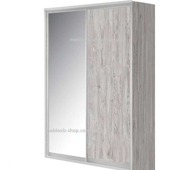 Шафа купе Альфа артвуд світлий (Світ Меблів), фото 1