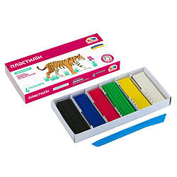 200309 Пластилін гама 6 кольорів, зі стеком