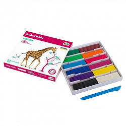 200312 Пластилін Гамма 12 кольорів, зі стеком