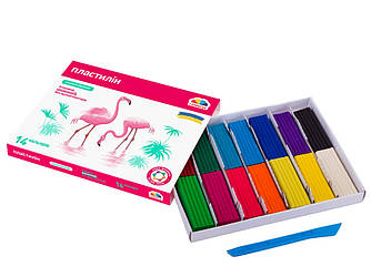 200313 Пластилін Гамма 14 кольорів, 224 г. зі стеком