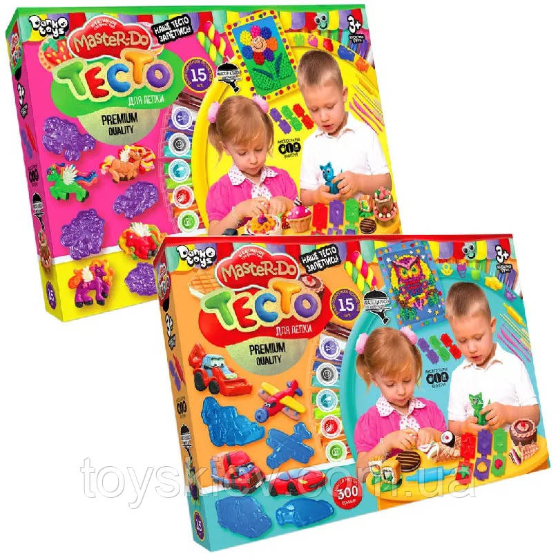 Тісто для ліплення Master Do 15 кольорів 300 г Danko Toys, у коробці