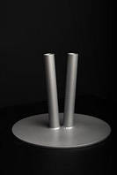 Тримач для двох прапорів у кабінет з металу, сірий