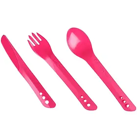 Набір столових приборів Lifeventure Ellipse, рожевий, без BPA, легкий пластик
