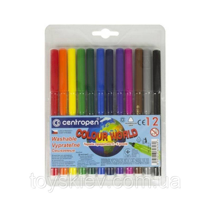 7550/12 Фломастери Color World 12 кольорів, фото 1