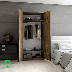 Шафа для одягу та речей із штангою та полицями