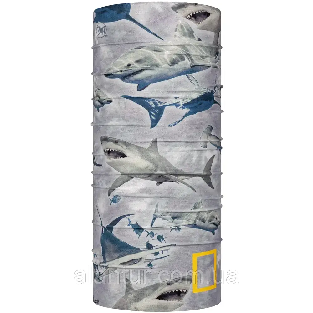 Бандана Buff Coolnet UV+ для дітей, сірий, захист від UV 50+, легкий матеріал REPREVE®, фото 1