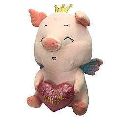 127-116 М'яка іграшка СВИНКА із серцем 70 см