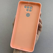 Чохол для Xiaomi Redmi Note 9 мрамуровий чохол із захистом камери на телефон сяомі редмі нот 9 персиковий q7k, фото 3