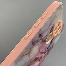 Чохол для Xiaomi Redmi Note 9 мрамуровий чохол із захистом камери на телефон сяомі редмі нот 9 персиковий q7k, фото 4