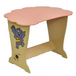 6133 Стіл хмаринка Слон колір рожевий МАСЯ