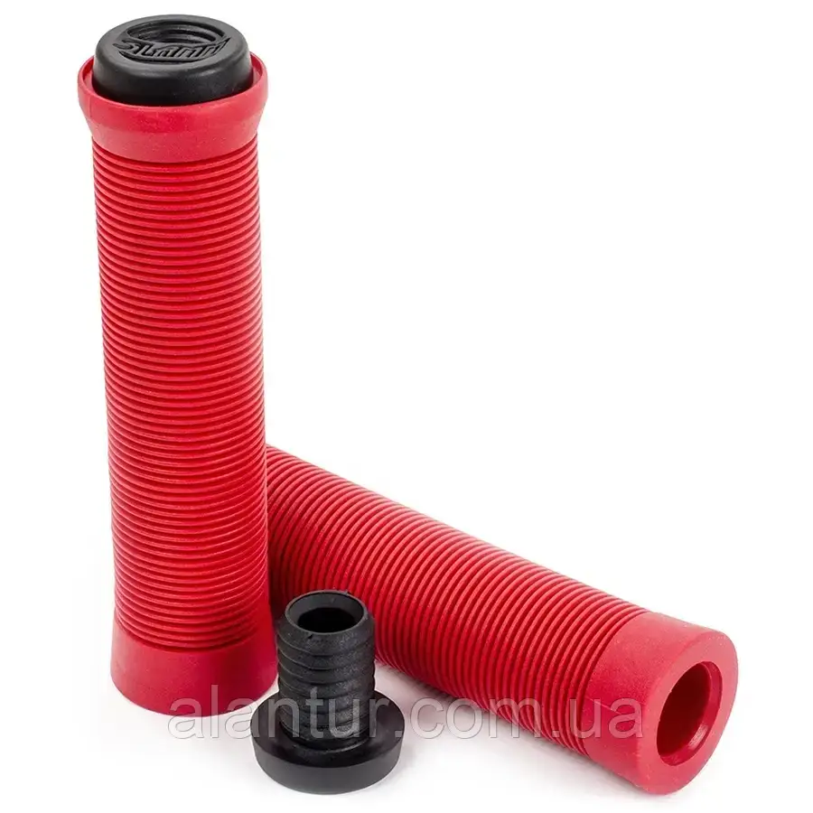 Грипси Slamm Pro Bar Grips червоні, міцні та комфортні для фристайлу 129 мм, фото 1