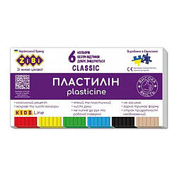 6230 Пластилін CLASSIC 6 кольорів, 120 грамів