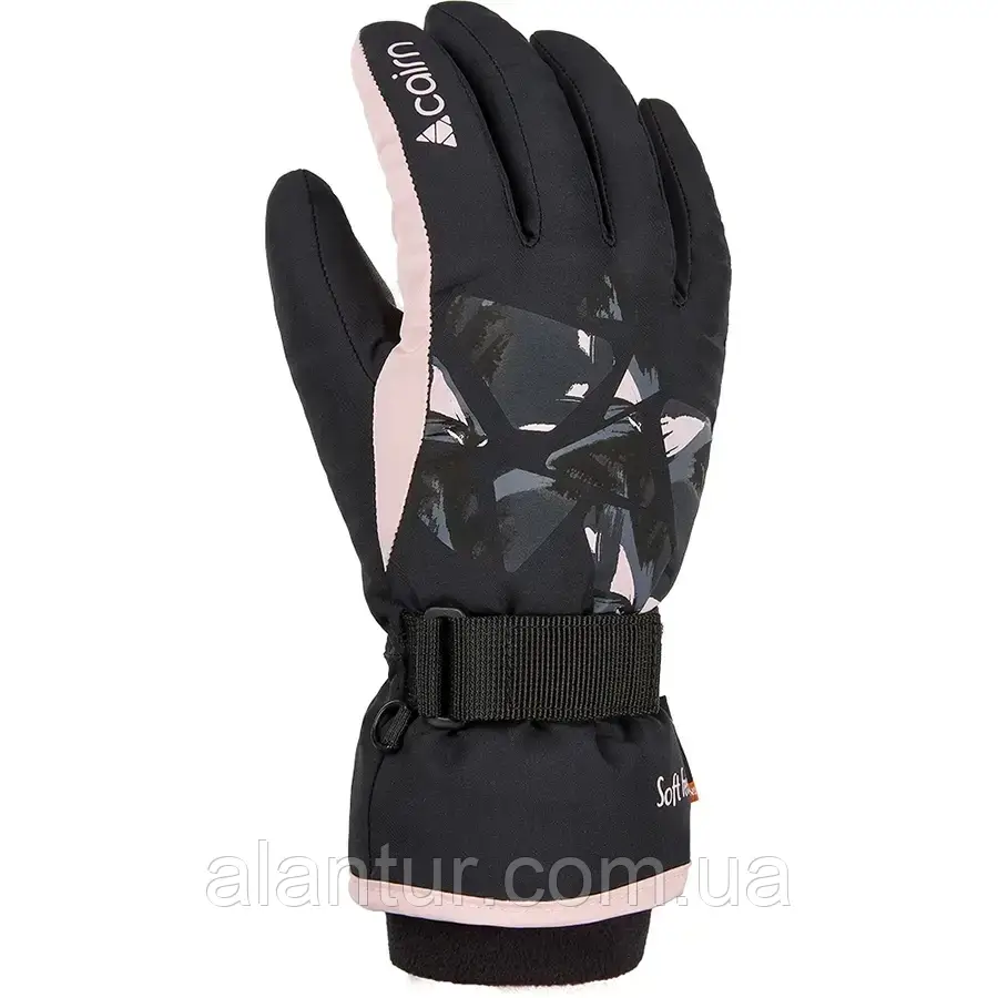 Жіночі рукавички Cairn Wizar W чорного та рожевого кольору з утеплювачем Thinsulate та мембраною S-Tex., фото 1