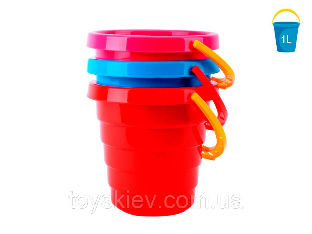 0472 Відро А Технок, пластик, 3 кольори, фото 1