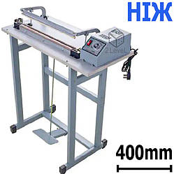 Підлоговий імпульсний запайщик із ножем 400 мм SFTD-400 Спайник плівок Шов 3 мм Пакеторобець із рукава Hualian