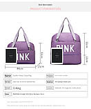 Сумка жіноча дорожня спортивна містка складана Сумка-трансформер Pink туристична, ручна поклажа Сірий, фото 6