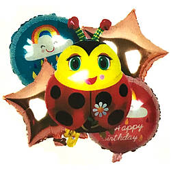 990436 Кульки фольгір. набір 5 шт. сонечко