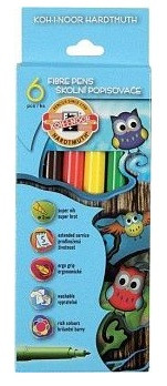 1012 СВ Фломастери Koh-i-Noor 6 цв, фото 1