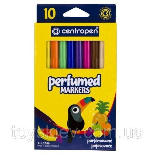2589 Фломастери Perfumed 10 шт., ширина сліду 2 мм, фото 1